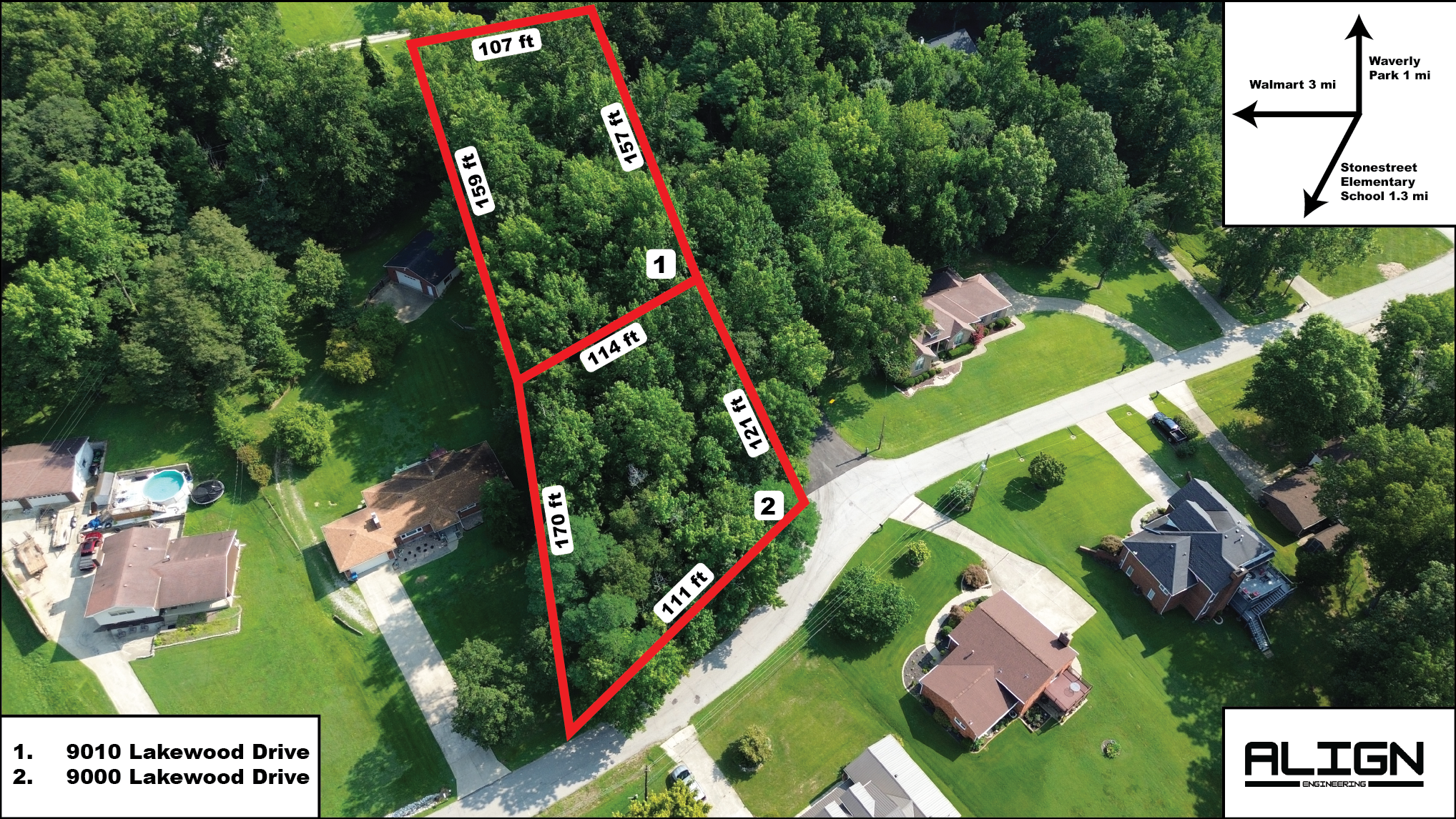 Drone scan of Lakewood Drive